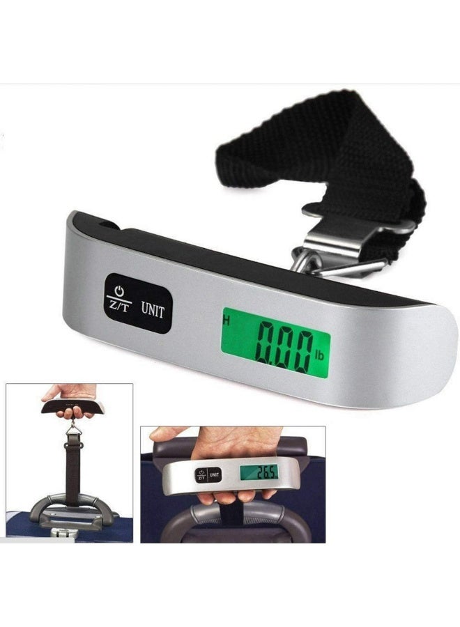 ميزان شنط ديجيتال للسفر حتى 50 كجم - ميزان حقائب محمول بشاشة LCD وحزام قوي - دقة عالية لوزن الامتعة والحقائب - يعمل بالبطارية - Image 1